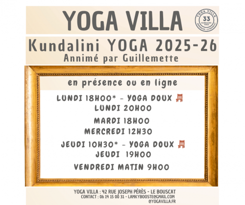 LES HORAIRES 2025